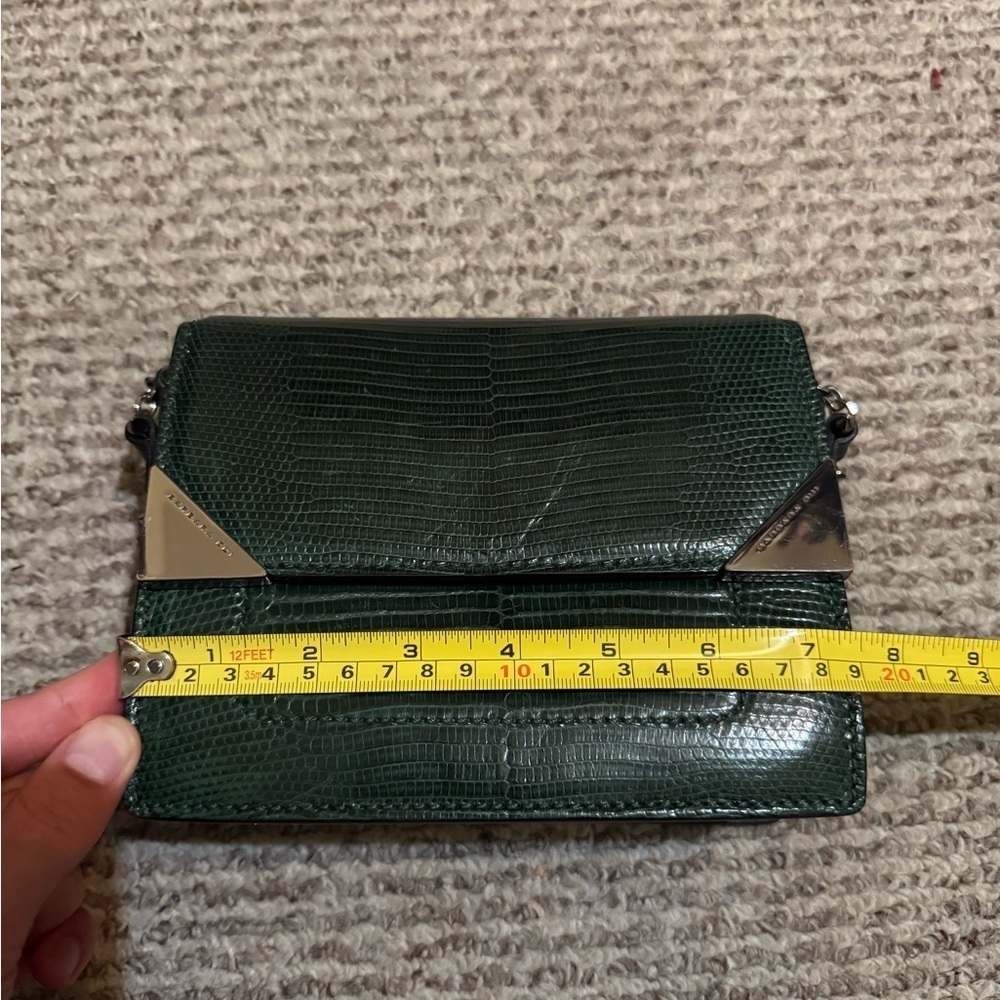Barbara Bui Green Varanus Salvator Lizard Madness Crossbody Bag One Size - Picture 7 of 9